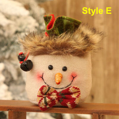

2018 New Style Fashion Christmas Santa Claus Snowman Patchwork Candy Gifts Bag Tote Pouch Kids Xmas Home