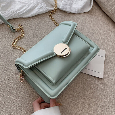 

Fashion chain small square bag 2019 new fashion womens casual shoulder Messenger bag ladies buckle bag