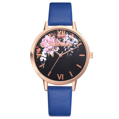 

Vogue Flowers Cute Girl Birthday Gifts Womens Watch Beautiful Military Temperament Souvenir Simple Ladies Wristwatches 2018 D