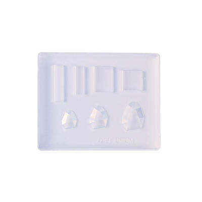 

3D Geometry Rhinestones DIY Nail Art Silicone Mold Nail Template Form Mould