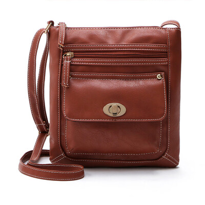 

Tailored Womens Leather Satchel Cross Body Shoulder Messenger Bag Black
