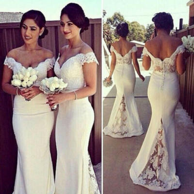 

Long Formal Party Evening Cocktail Ball Bridesmaid GreenLace Prom Gown Dress TT