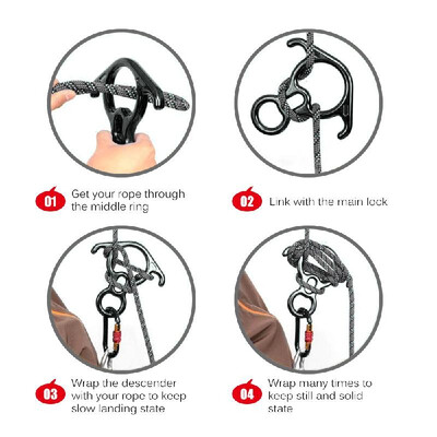 

Lixada Rescue Figure 8 Descender Aluminum Alloy 40kN Descender with Lock Off Ears