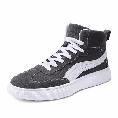 

Mens Boots Fashion Men Shoes Light Sports Casual Shoes For Men Winter Boots Men high shoes Grey Red Black Size 39-44