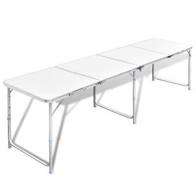 

Foldable Camping Table Height Adjustable Aluminum 945"x236"