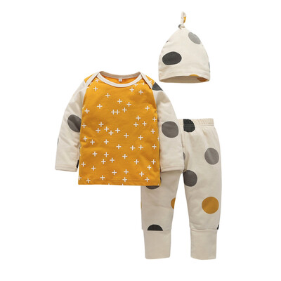 

Toddler Infant Baby Girl Boy Print T shirt TopsPantsHat Outfits Clothes Set