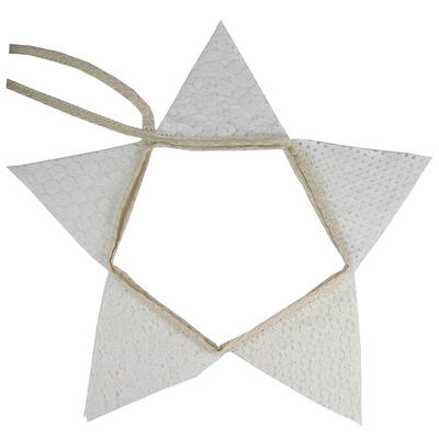 

12 Flags 32m Lace Pennant Flag Bunting Wedding Festival Party Decor Banner