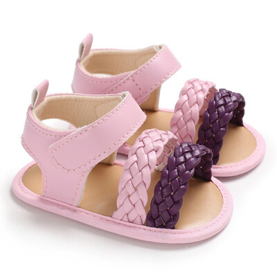 

Baby Girl Sandals Anti-slip Shoes PU Princess Toddler Girls Shoes Soft Sandals