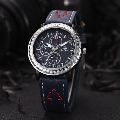 

Gobestart Fashion Men Quartz Watch High Quality Leather Mens quartz watch