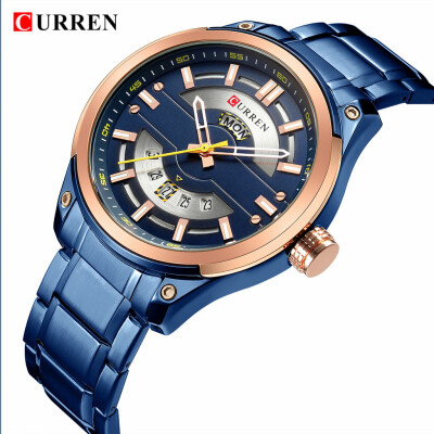 

Gobestart Waterproof Calendar Quartz Watch Round True Single Eye Mens Business Watch