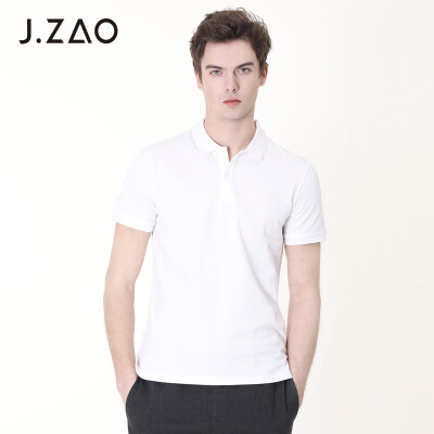 

Tokyo Tokyo made JZAO mens liquid ammonia cotton short-sleeved polo shirt white  17092A