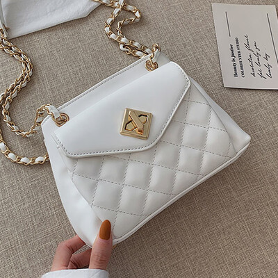 

2019 New Summer Fashion Embroidered Line Chain Small Fragrant Wind Shoulder Bag Joker Western Style Messenger Bag Female