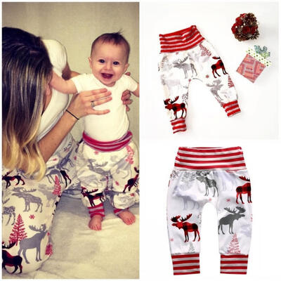 

Newborn Infant Baby Boys Girls Deer Bottom Harem Pants Leggings Trousers 0-24M