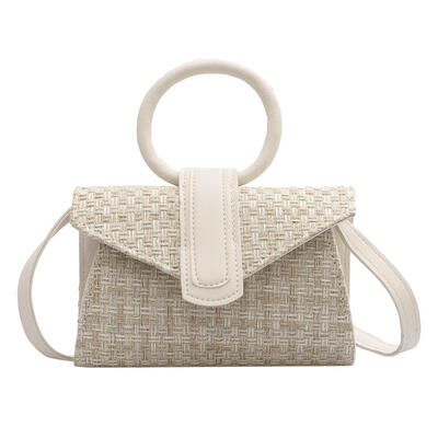 

PU Cotton Thread Handbag Women Knit Envelope Bag Crossbody Shoulder Bags