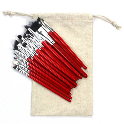 

〖Follure〗20 Pcs Pro Makeup Set Powder Foundation Eyeshadow Eyeliner Lip Cosmetic Brushe