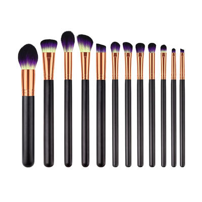 

12pcsset Wooden Cosmetic Brush Soft Nylon Hair Brushes for Makeup Tools