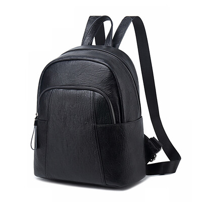 

Womens bag sleek minimalist pu soft leather shell shoulder bag female multi-function backpack