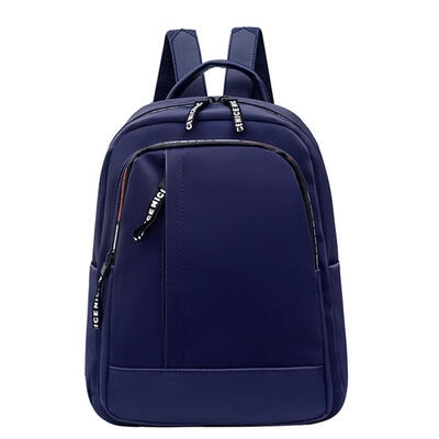 

Solid Color Handbag Women Large Capacity Nylon Waterproof Zipper Backpack