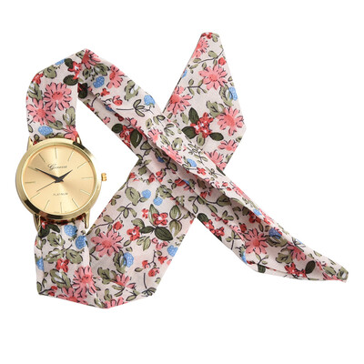 

Joker printed cloth with ladies watch casual simple watch spot