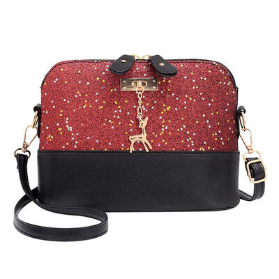 

Shell Shoulder Handbag Women Sequin Lady PU Leather Crossbody Messenger Bag