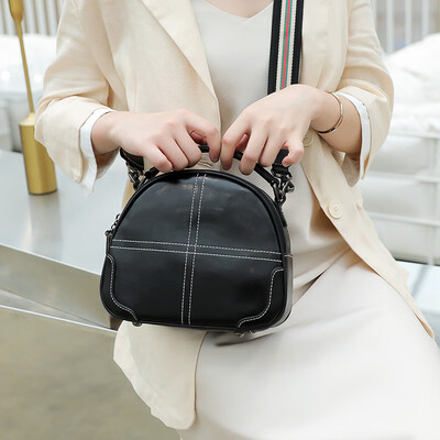 

Fashionable Han Baitao Bag Lady One Shoulder Bag Leather Simple One Shoulder Slant Bag Lady Bag