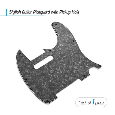 

3Ply Guitar Pickguard with Single Coil Pickup Hole for Telecaster Style Electric Guitar White Pearl