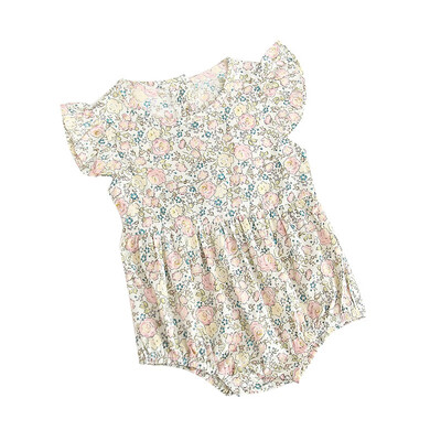 

Newborn Baby Clothing Print Flowers Sleeveless Bodysuits Jumpsuit Baby girls Clothes 1St Birthday Girls Bodysuits