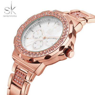 

SK wins engraved 32 high-grade womens diamond fashion trend steel belt waterproof fashion womens watch source