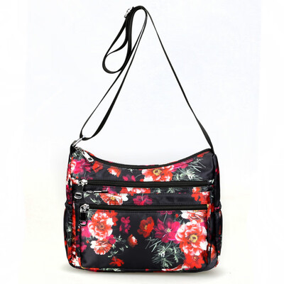 

Leisure bag flower printing diagonal BAG canvas bag mother bag light canvas bag large capacity