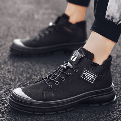 

Wild England high help Martin boots breathable canvas tide Martin shoes trend wild mens casual Martin shoes