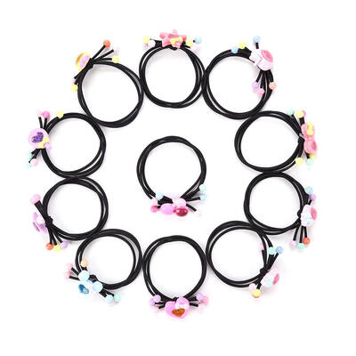 

20pcspack Women Girls 3 Layers Rubber Hair Band Elastics Ponytail Holder