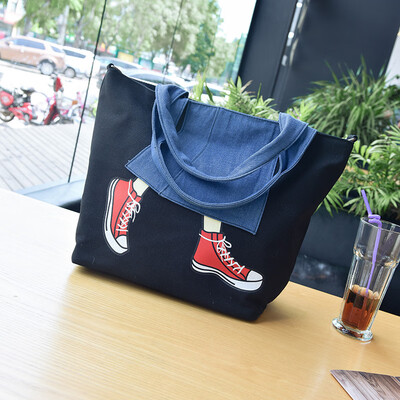 

Large bag women 2019 autumn&winter new fashion casual canvas shoulder bag large capacity handbag messenger bag