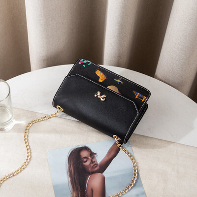 

Summer inssen single-shouldered girl bags 2019 Korean version of girls straddle chain bags students