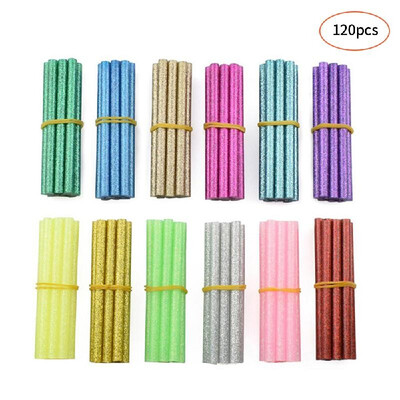 

120pcs Hot Melt Glue Bars Glue Sticks Bars Colorful Glue Bonding Set High Viscosity Glue Stick