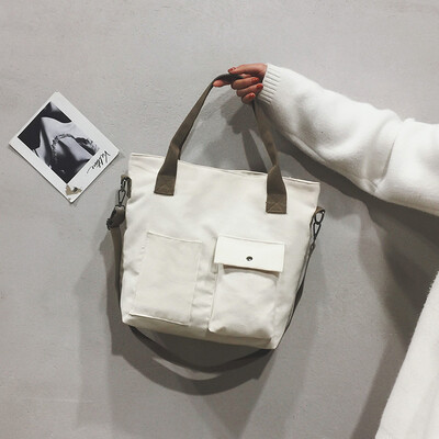 

Ins canvas female messenger bag college students hand bill of lading shoulder ancient feeling girl large canvas bag
