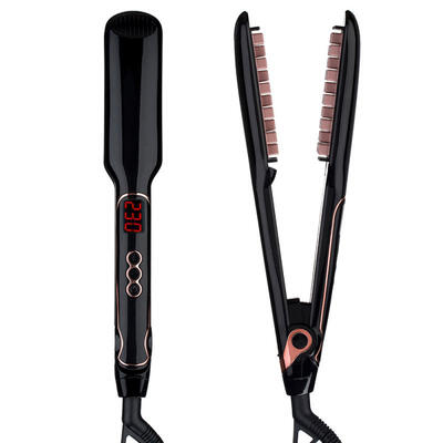 

2-in-1 Hair Straightener And Curler Ceramic Flat Iron With LCD ScreenEU PLUG