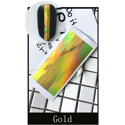 

Toponeto Multiple-Use Nail Art Gold Silver Stencil Stickers Glue Manicure Decor