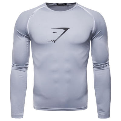 

Quick Dry Sports T-Shirt Tight Long Sleeve O-Neck Tops For Men