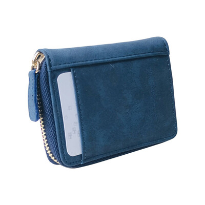 

Tailored Women Men Fashion Accordion Style Matte Leather Fabric Card Wallet Package