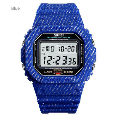 

SKMEI Mens Digital Sports Watch Waterproof Tactical Wristwatch With LED Backlight