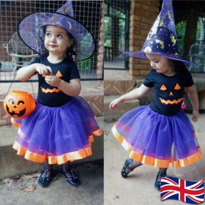 

Halloween Toddler Baby Girls Short Sleeve Romper Tutu Dress Costume Outfits