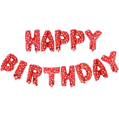 

FUNNYBUNNY 16 inch Happy Birthday Banner Balloons Foil Letters Mylar Balloons for Birthday Party Decoration