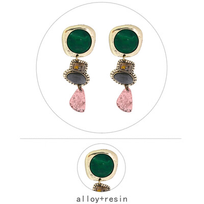 

Solememo Bohemian Resin Stone Dangle Earrings For Women Conch Sequin Wedding Jewelry Hanging Drop Earrings Hot Wholesale E5535