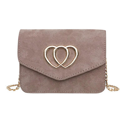 

Fashion Women Love Heart Phone Bag PU Leather Chain Shoulder Messenger Bags