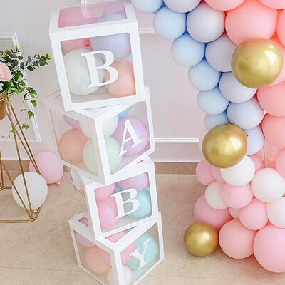 

Girl Boy Baby Shower Birthday Balloon Decoration Transparent Box