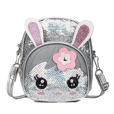 

Small Shoulder Backpacks Girls Cute Animal Decor Leather Messenger Rucksack
