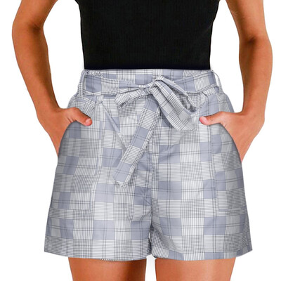 

Tailored Women Stripe Pocket Loose Hot Pants Lady Summer Beach Shorts Trousers