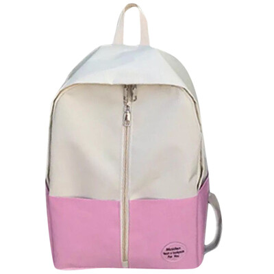 

Tailored New Casual Neutral Shoulder Bag Color Student Bag Large Zipper Canvas Backpack