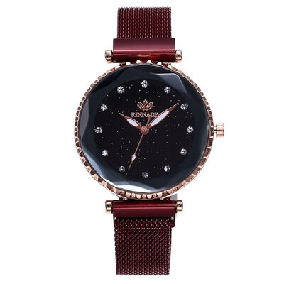 

Luxury Mesh Women Watch Fashion Ladies Magnet Starry Sky Quartz Wrist Watches Female Clock relogio feminino montre femme 2019