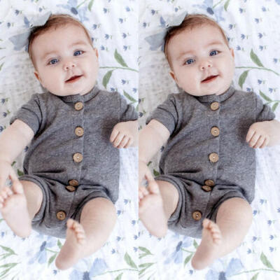 

UK Newborn Baby Girls Boy Summer Cotton Romper Bodysuit Playsuit Outfits Clothes
